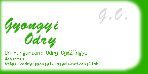 gyongyi odry business card